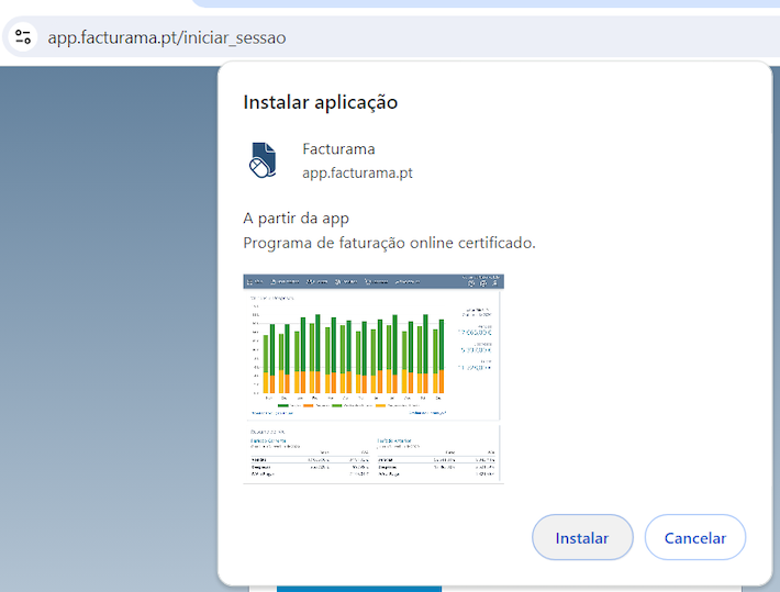 Aplicação instalada em Android