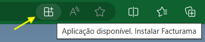 Botão para instalar aplicação no Chrome